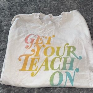 Kids White 'Get Your Teach On' Shirt
